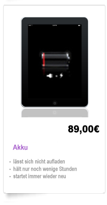 Akku iPad 1,2,3 Reparatur Berlin